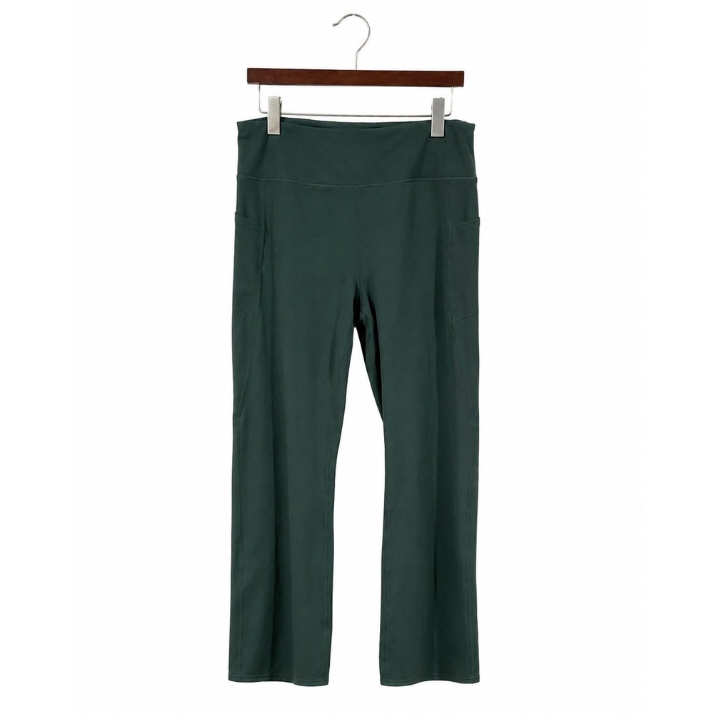 GAIAM Flare Yoga Pants Women Extra Large Green High Rise Pockets Athleisure - Picture 2 of 14
